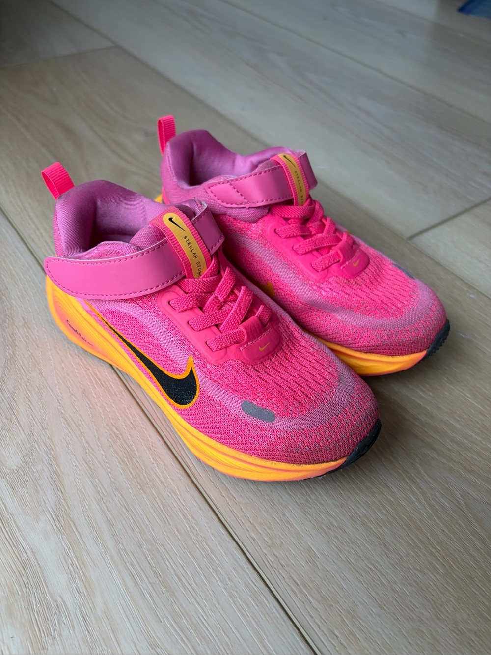 Nike Kids Hot Pink and Yellow Lightweight Sneakers
